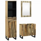 vidaXL Fürdőszoba bútor szett 3 db Barna 38 x 33 x 160 cm Szerelt Fa