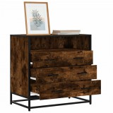 vidaXL Füstös tölgy szerelt fa fiókos szekrény 70x41x70 cm