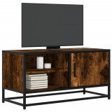vidaXL Füstös tölgy színű szerelt fa és fém TV-szekrény 80x34,5x40 cm
