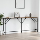 vidaXL Füstös tölgy színű szerelt fa tálalóasztal 180x23x75 cm