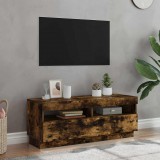 vidaXL Füstös tölgy színű TV-szekrény LED-világítással 100x35x40 cm