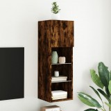 vidaXL Füstös tölgy színű TV-szekrény LED-világítással 30,5x30x90 cm