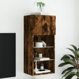 vidaXL Füstös tölgy színű TV-szekrény LED-világítással 40,5x30x90 cm