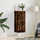 vidaXL Füstös tölgyszínű szerelt fa fali szekrény 34,5 x 34 x 90 cm