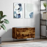 vidaXL Füstös tölgyszínű szerelt fa hanglemezszekrény 74,5x38x48 cm