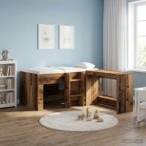 vidaXL Gyerekek Magas Ágykeret 2 pcs Antik Fa 163 x 101,1 x 68,5 cm