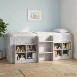 vidaXL Gyerekek Magas Ágykeret 2 pcs Beton 193 x 96,1 x 68,5 cm