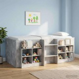 vidaXL Gyerekek Magas Ágykeret 2 pcs Betonszürke 90 x 190 cm