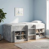vidaXL Gyerekek Magas Ágykeret 2 pcs Betonszürke 98.5 x 200 cm