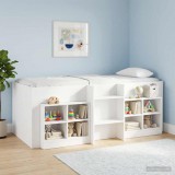 vidaXL Gyerekek Magas Ágykeret 2 pcs Fehér 193 x 96,1 x 68,5 cm