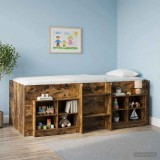 vidaXL Gyerekek Magas Ágykeret 2 pcs Füstös Tölgy 193 x 96,1 x 68,5 cm