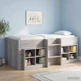 vidaXL Gyerekek Magas Ágykeret 2 pcs Szürke Sonoma 90 x 200 cm