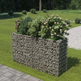 vidaXL Horganyzott acél gabion magaságyás 180 x 50 x 100 cm