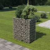 vidaXL Horganyzott acél gabion magaságyás 90 x 50 x 100 cm