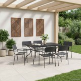vidaXL Húzható Mesh Étkezőasztal Antracitszürke 212 x 90 x 76 cm Acél