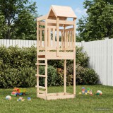 vidaXL Játék Torny Barna 52,5 x 85 x 238 cm Tömör fenyőfa