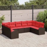 vidaXL Kanapé Szett Barna [Műanyag]: Poly Rattan