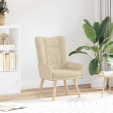 vidaXL Karosszék Krém 63 x 67 x 94 cm Szövet és rétegelt lemez