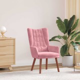vidaXL Karosszék Rózsaszín 63 x 67 x 94 cm Bársony