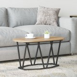 vidaXL Kávézóasztal Mesteri Tölgy 80x40x40,5 cm Műanyag és Fém