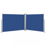 vidaXL Kék behúzható oldalsó napellenző 100 x 1000 cm