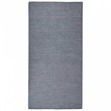 vidaXL Kék lapos szövésű kültéri szőnyeg 100 x 200 cm