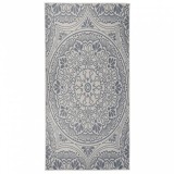 vidaXL Kék mintás lapos szövésű kültéri szőnyeg 100 x 200 cm