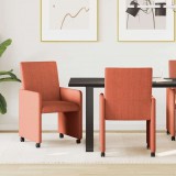 vidaXL Kerekes Étkező Székek 2 pcs Piros narancs 57 x 66 x 94 cm