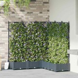 vidaXL Kerti cserép 5 db Világosszürke 120 x 120 x 125,5 cm PP