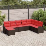 vidaXL Kerti Kanapé Szett 8 db Barna [Műanyag]: Poly Rattan