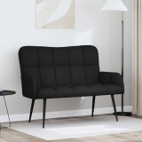 vidaXL Kétüléses Kanapé Fekete 115 x 61 x 87 cm Szövet