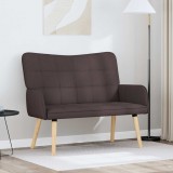 vidaXL Kétüléses Kanapé Sötét Barna 115 x 61 x 87 cm Szövet