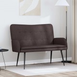 vidaXL Kétüléses Kanapé Sötét Barna 115 x 61 x 87 cm Szövet