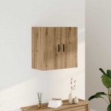 vidaXL Kézműves tölgy színű szerelt fa faliszekrény 60 x 31 x 60 cm