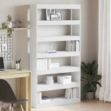 vidaXL Könyvespolc 6 szintes 100 x 30 x 198 cm Szerelt Fa Fehér