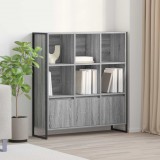 vidaXL Könyvespolc 99,5 x 30 x 108 cm Szerelt Fa Szürke Sonoma