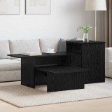 vidaXL Konzolasztal Fekete tölgy 91,5 x 35 x 38,5 cm Szerelt Fa