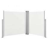 vidaXL Krémszínű behúzható oldalsó napellenző 100 x 600 cm