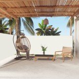 vidaXL Krémszínű behúzható oldalsó napellenző 140 x 600 cm