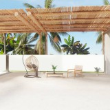 vidaXL Krémszínű behúzható oldalsó napellenző 140x1200cm