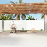 vidaXL Krémszínű behúzható oldalsó napellenző 200 x 1200 cm