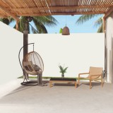 vidaXL Krémszínű behúzható oldalsó napellenző 220 x 600 cm
