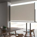 vidaXL Krémszínű behúzható oldalsó terasz napellenző 140 x 300 cm