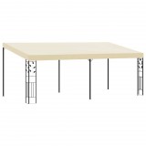vidaXL Krémszínű falra szerelhető pavilon 6 x 3 x 2,5 m