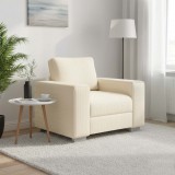 vidaXL Krémszínű kordbársony szövet kanapéfotel 100x77x82 cm