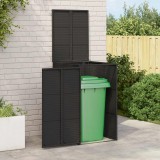 vidaXL Kuka Doboz Fekete 65 x 80 x 115 cm Polietilén