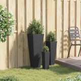vidaXL Kültéri Készlet 3 pcs Fekete Fém