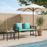 vidaXL Kültéri padok 2 -Seater 116 x 56 x 75 cm polirattan