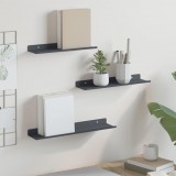 vidaXL Lebegő polc 3 pcs Antracit 40 x 9 x 2,5 cm Acél