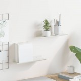 vidaXL Lebegő polc Falra szerelhető 2 pcs Fehér 30 x 9 x 2,5 cm Acél